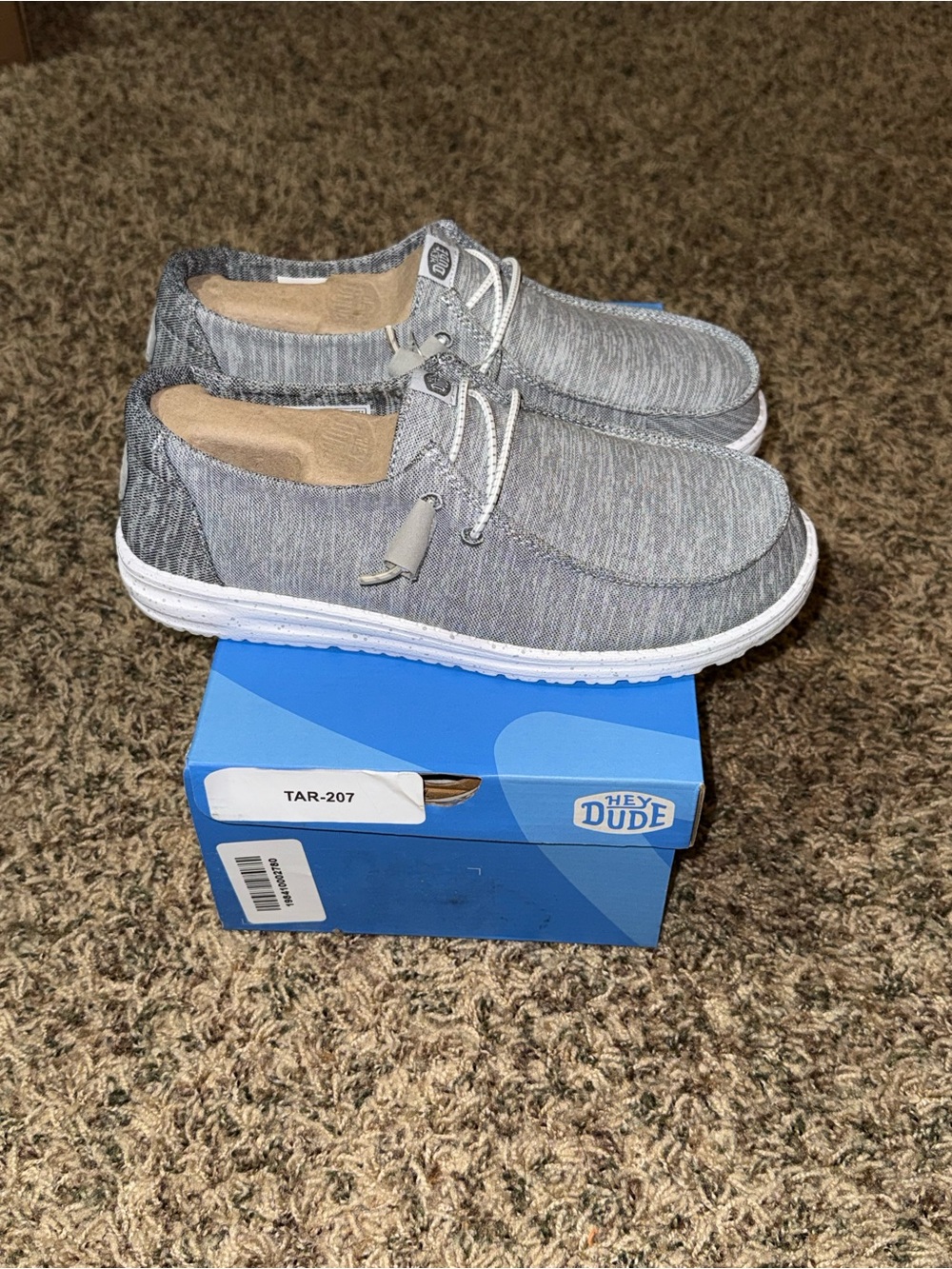 Hey Dude Wendy Sport Knit Women's Casual Shoes Grey W8 No Box 40549-030 - Picture 1 of 5
